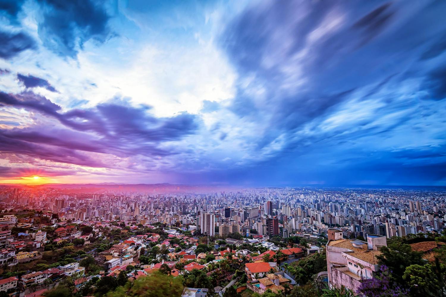 hd himmel min b Solnedgang over by.